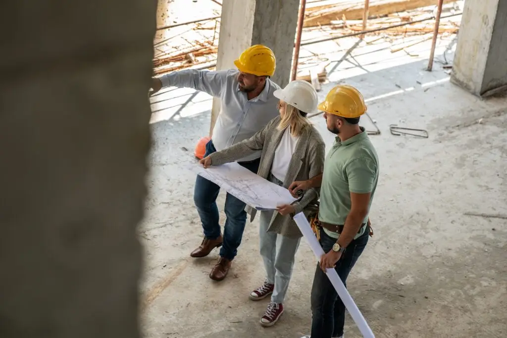 On construction site